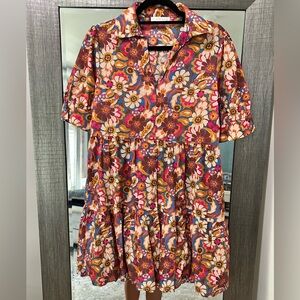 NWOT Karlie Floral Dress - Multicolor size L